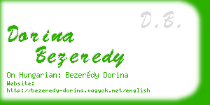 dorina bezeredy business card